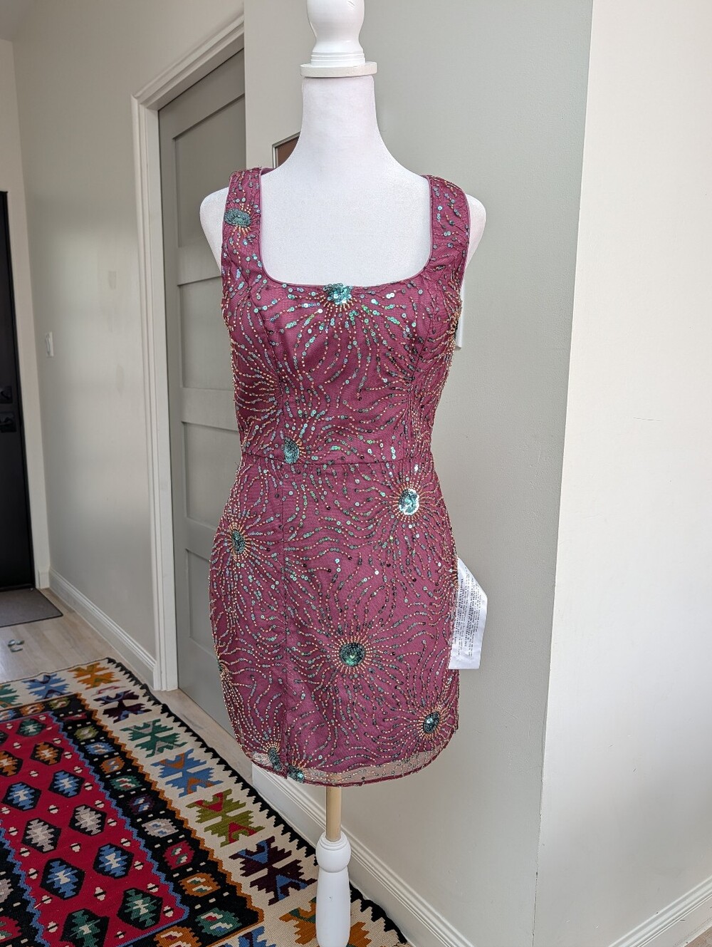 Dress the Population Saylor Sequin Dress | Orchid Multi | Small | NWT 💜